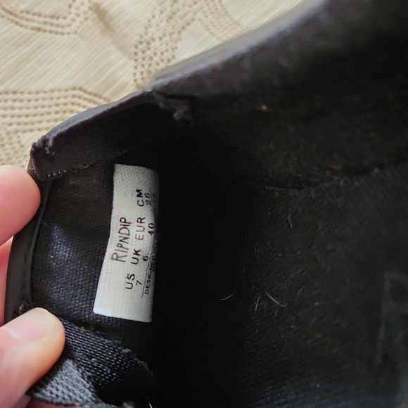 RIp N Dip,  Men's size 7, Black Leather Slip On Sneaker, Gently loved - Picture 4 of 6